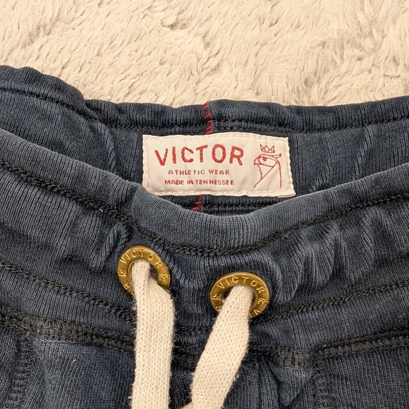 Victor Athletics Sweatpants Womens S Blue Navy Heavy Cotton French Terry USA - Picture 7 of 8